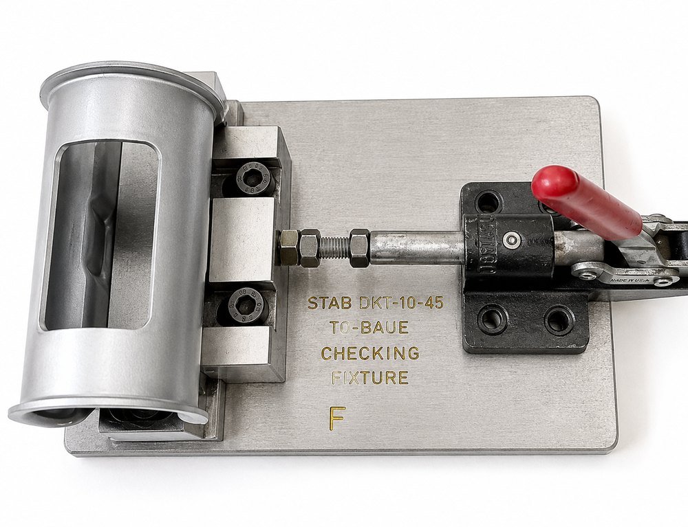 Checking fixture with clamp